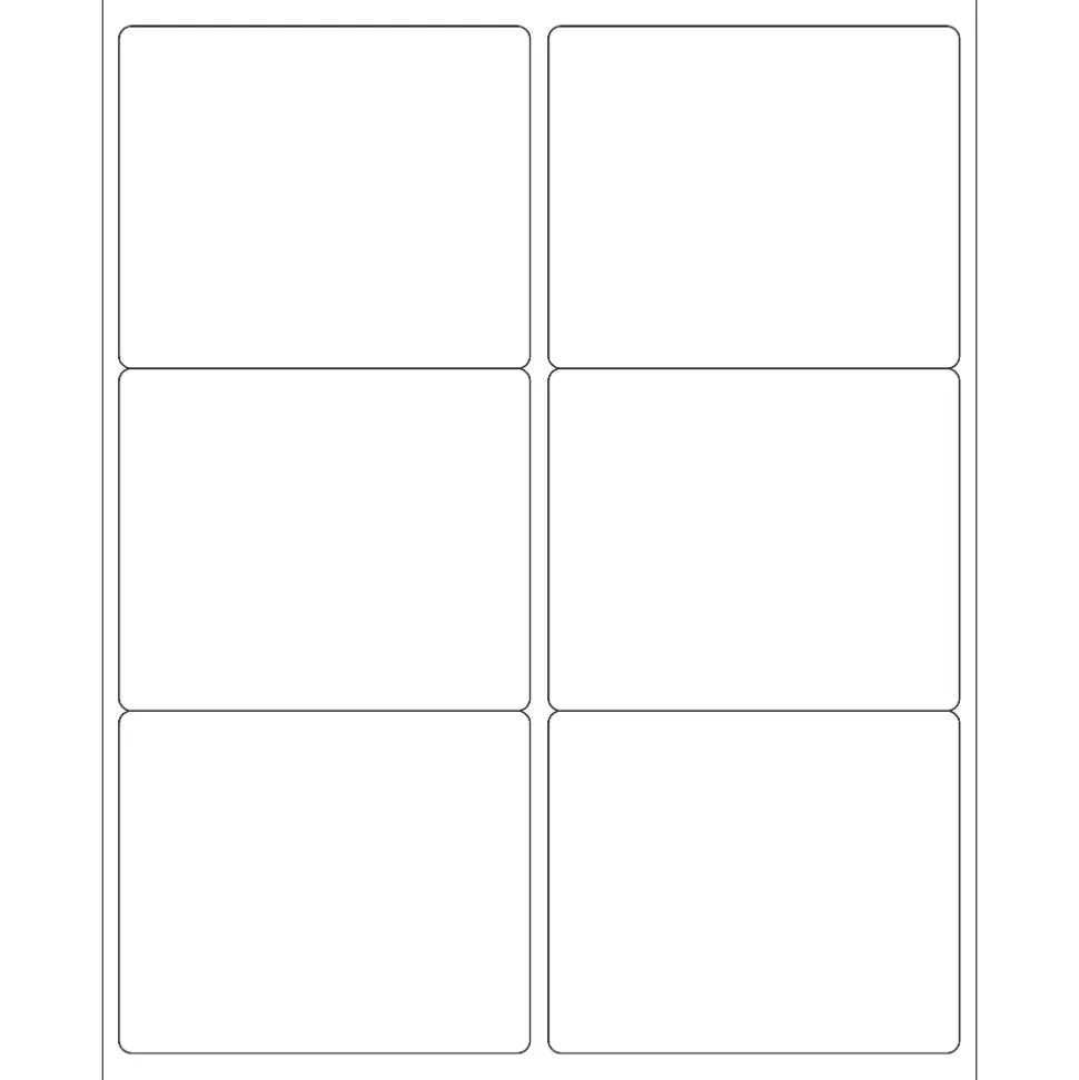 Tape Logic® Inkjet/Laser Labels, LL127, Rectangle, 4" x 3 3/8", White, Case Of 600