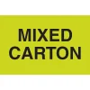 Tape Logic Preprinted Special Handling Labels, DL2501, "Mixed Carton", 5" x 3", Bright Yellow, Roll Of 500