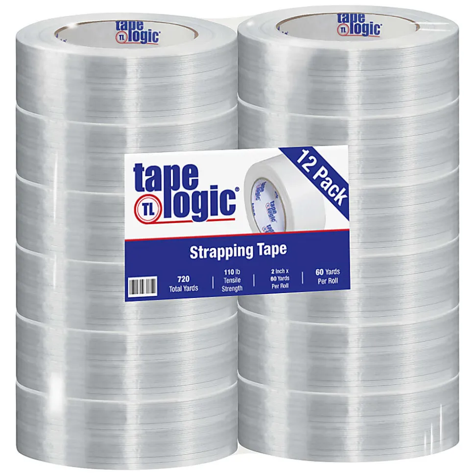 Tape Logic® 1300 Strapping Tape, 2" x 60 Yd., Clear, Case Of 12