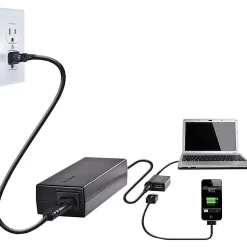 Targus® APA32US Laptop Charger With USB Fast Charging Port
