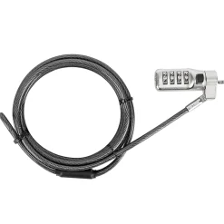 Targus® Defcon® 3-In-1 Universal Combo Lock, 6.5', Black, ASP86RGL