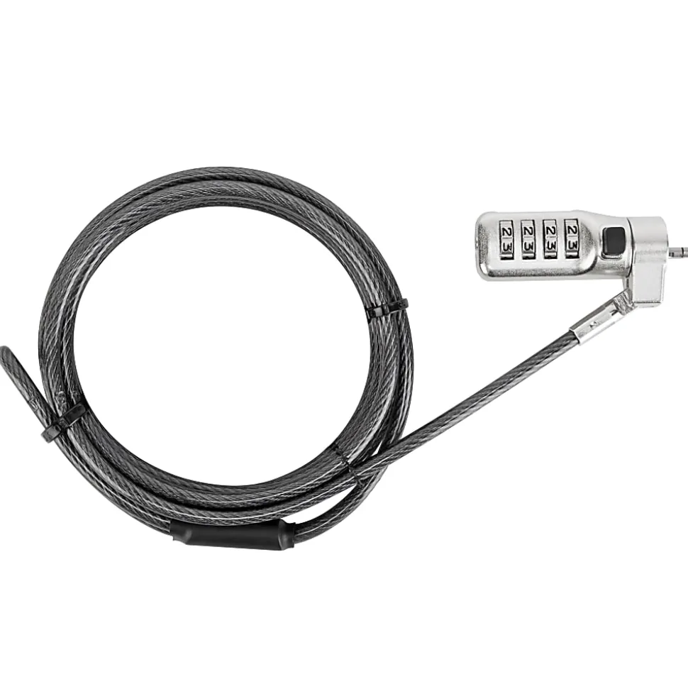 Targus® Defcon® 3-In-1 Universal Combo Lock, 6.5', Black, ASP86RGL