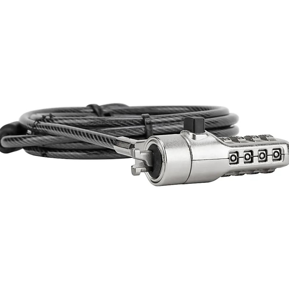 Targus® Defcon® 3-In-1 Universal Combo Lock, 6.5', Black, ASP86RGL