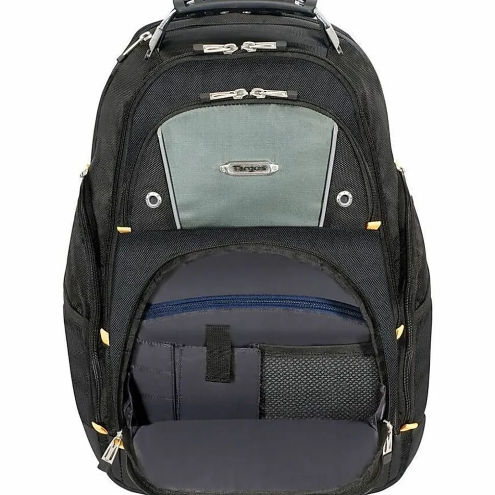 Targus Drifter II TSB239US Rugged Backpack For Up To 17" Laptops, Black/Gray