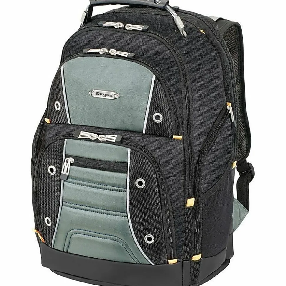 Targus Drifter II TSB239US Rugged Backpack For Up To 17" Laptops, Black/Gray