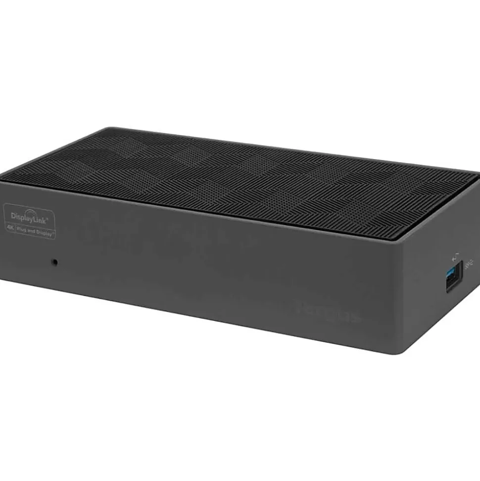 Targus® DV4K Docking Station With 100W Power, 1.6"H x 3.3"W x 6.8"D, Black, DOCK190USZ