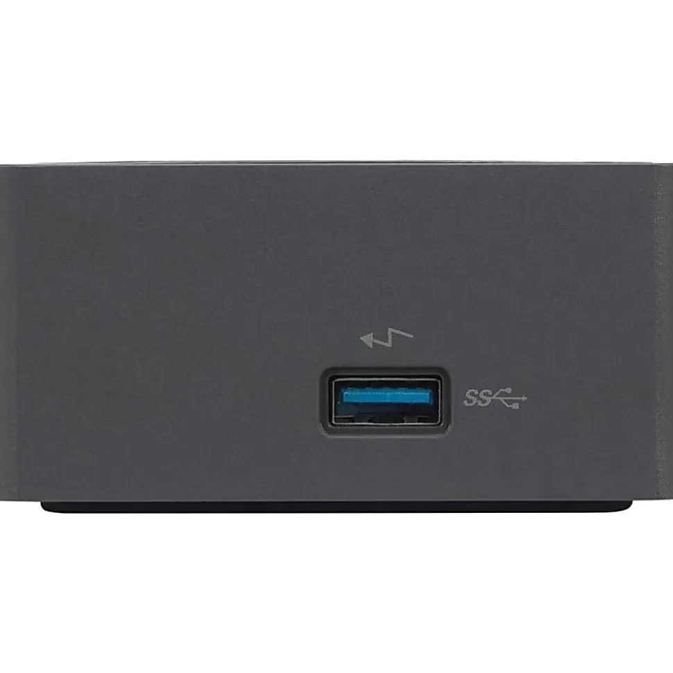 Targus® DV4K Docking Station With 100W Power, 1.6"H x 3.3"W x 6.8"D, Black, DOCK190USZ