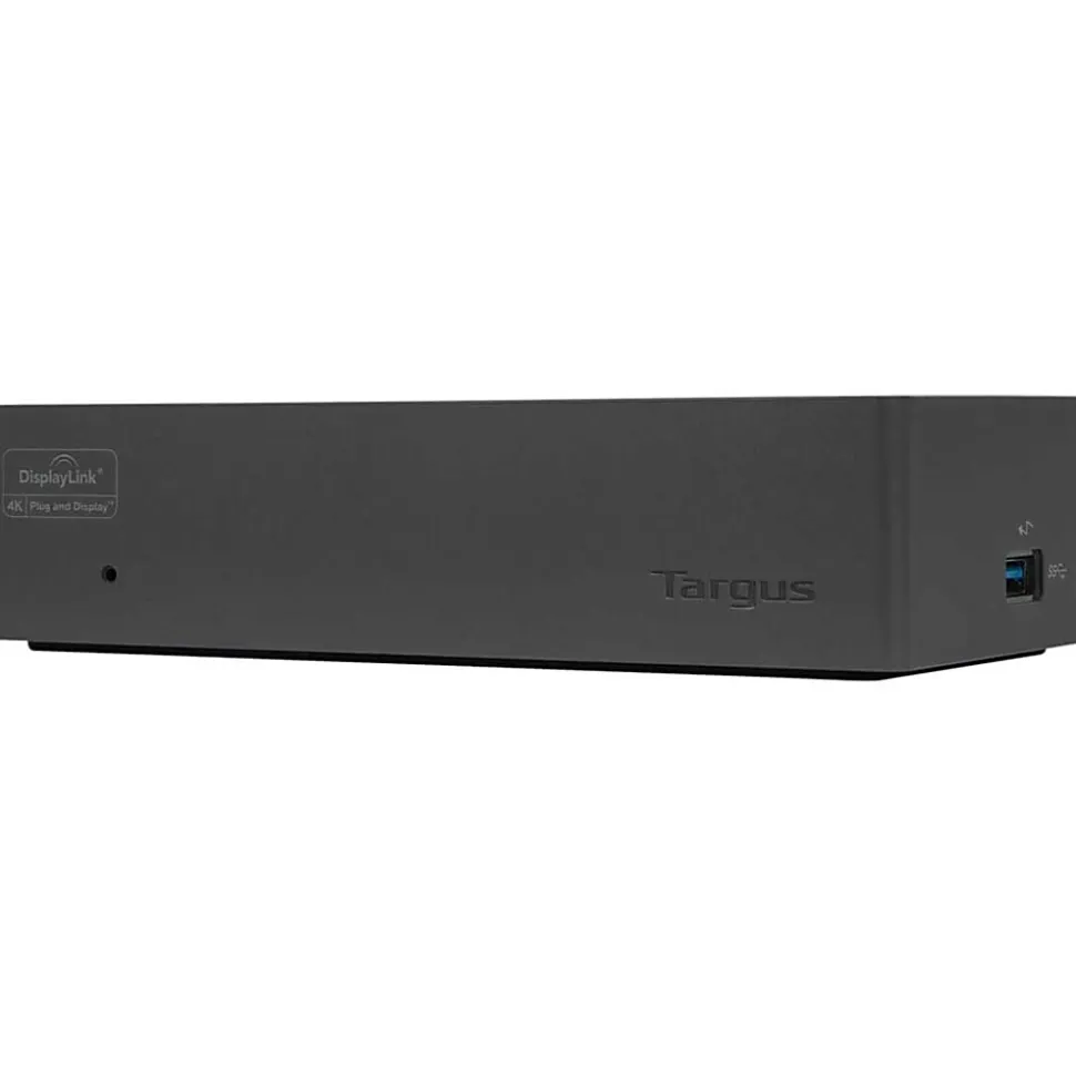 Targus® DV4K Docking Station With 100W Power, 1.6"H x 3.3"W x 6.8"D, Black, DOCK190USZ