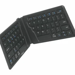 Targus Ergonomic Foldable Bluetooth Antimicrobial Keyboard, Compact Size, Black, AKF003US