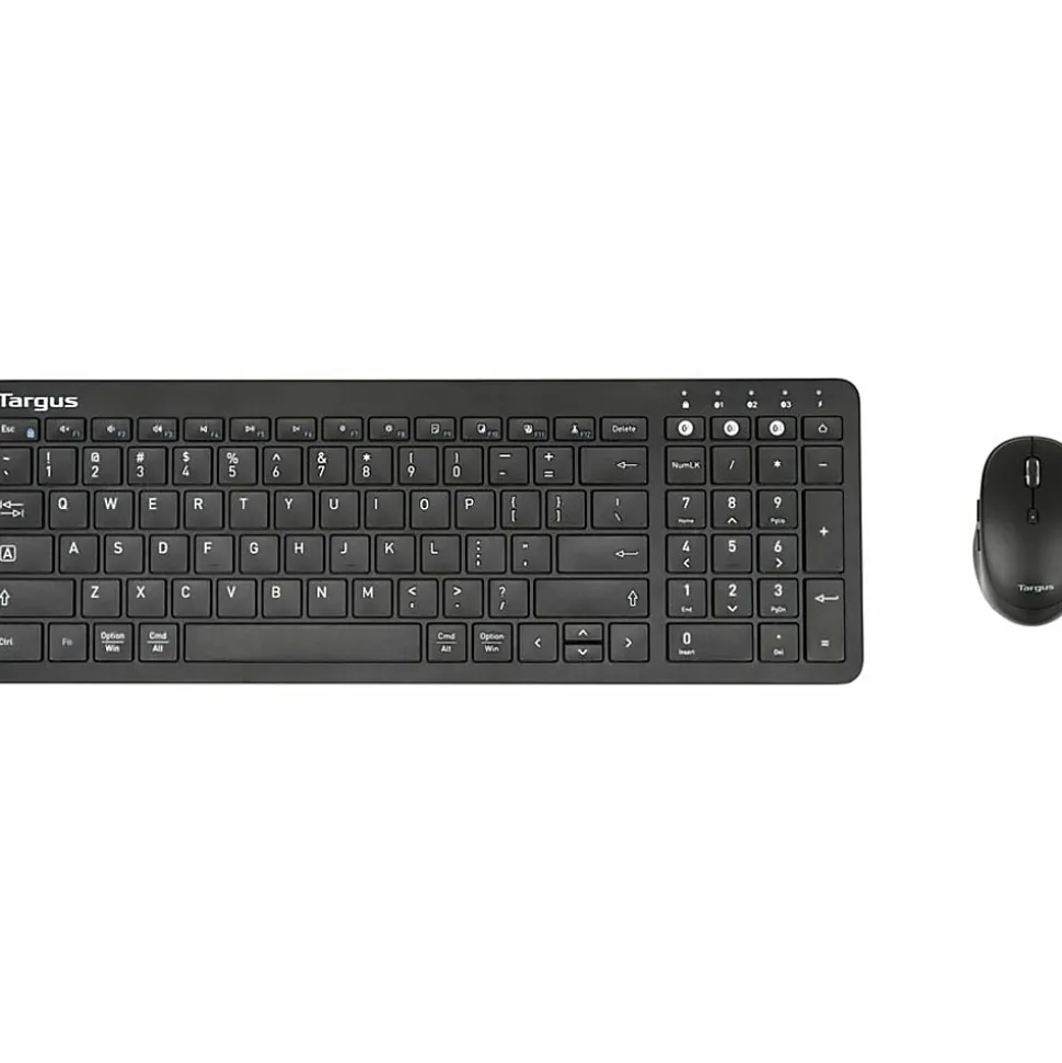 Targus Midsize Bluetooth Keyboard And Midsize Comfort Antimicrobial Mouse Bundle, Black, AKM619AMUS