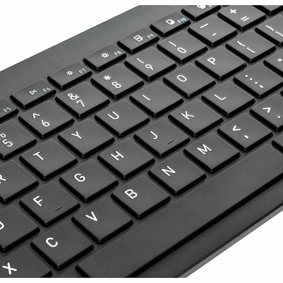 Targus Midsize Bluetooth Keyboard And Midsize Comfort Antimicrobial Mouse Bundle, Black, AKM619AMUS