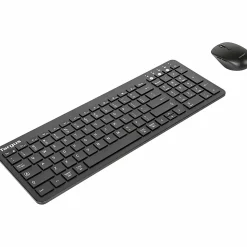 Targus Midsize Bluetooth Keyboard And Midsize Comfort Antimicrobial Mouse Bundle, Black, AKM619AMUS