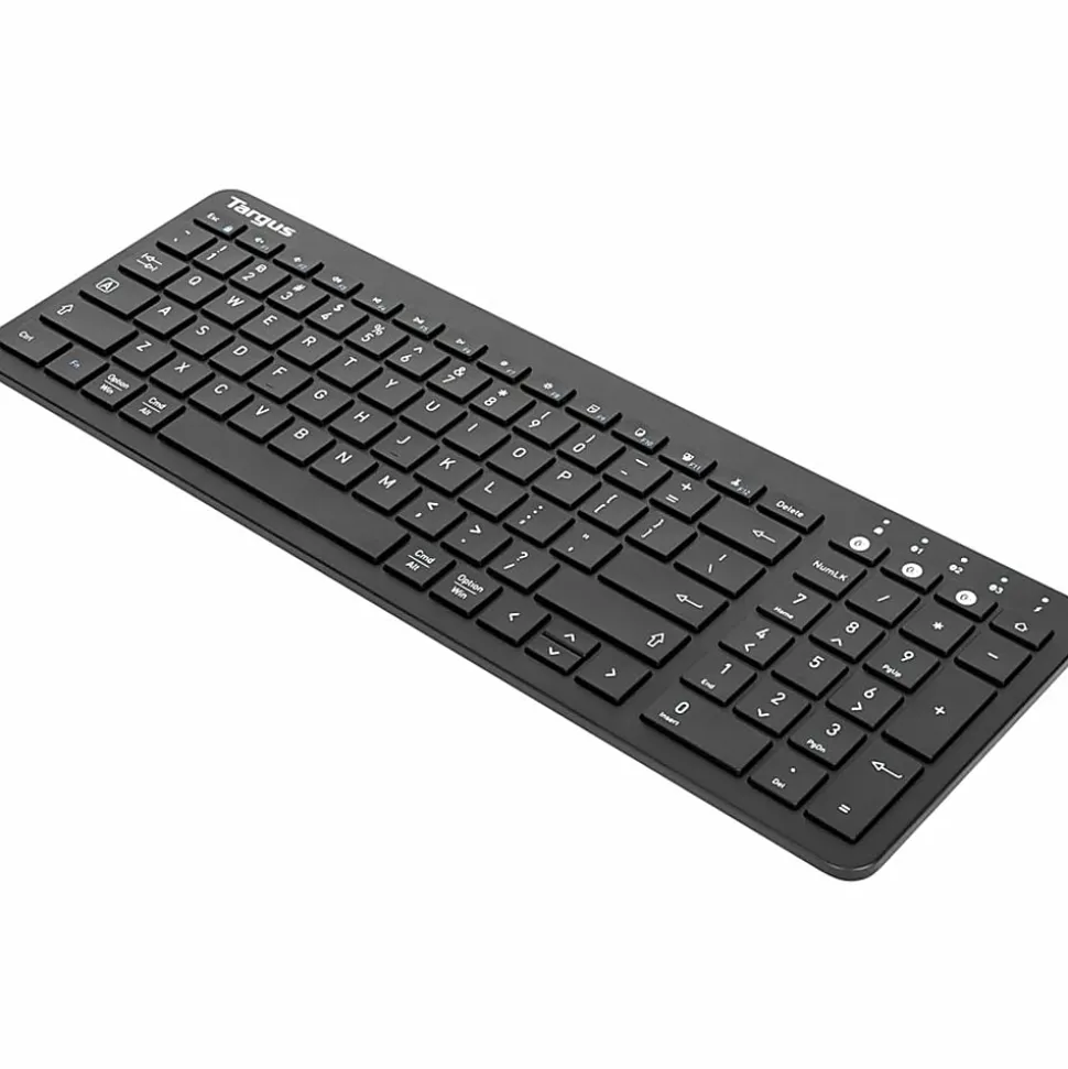 Targus Midsize Bluetooth Keyboard And Midsize Comfort Antimicrobial Mouse Bundle, Black, AKM619AMUS