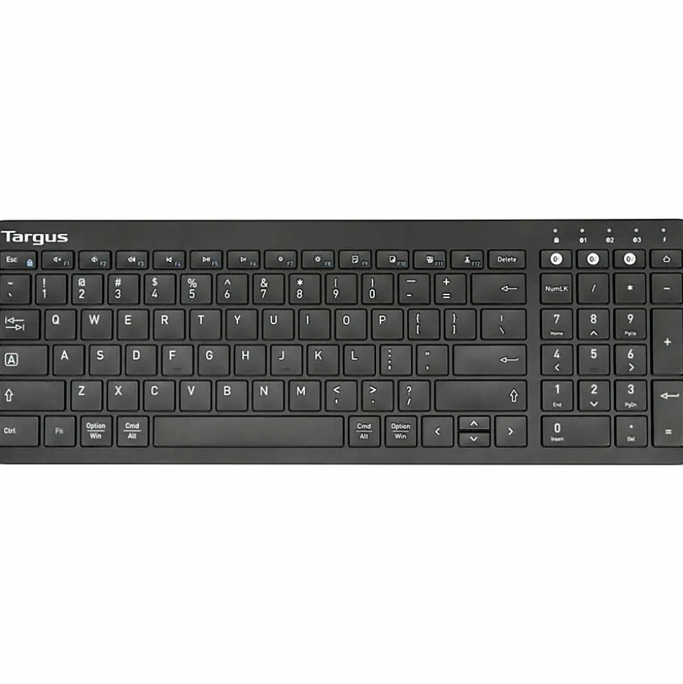 Targus Midsize Bluetooth Keyboard And Midsize Comfort Antimicrobial Mouse Bundle, Black, AKM619AMUS