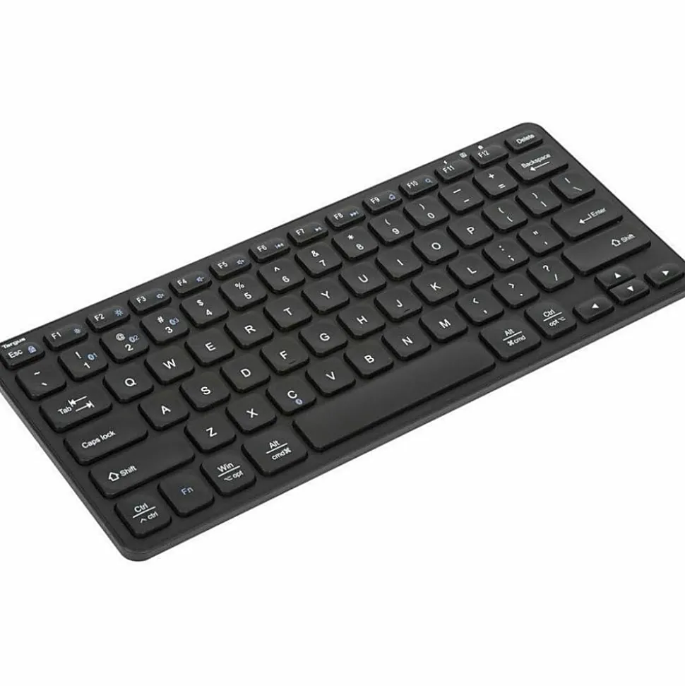 Targus Multi-Device Bluetooth Antimicrobial Keyboard, Full Size, Black, AKB862US