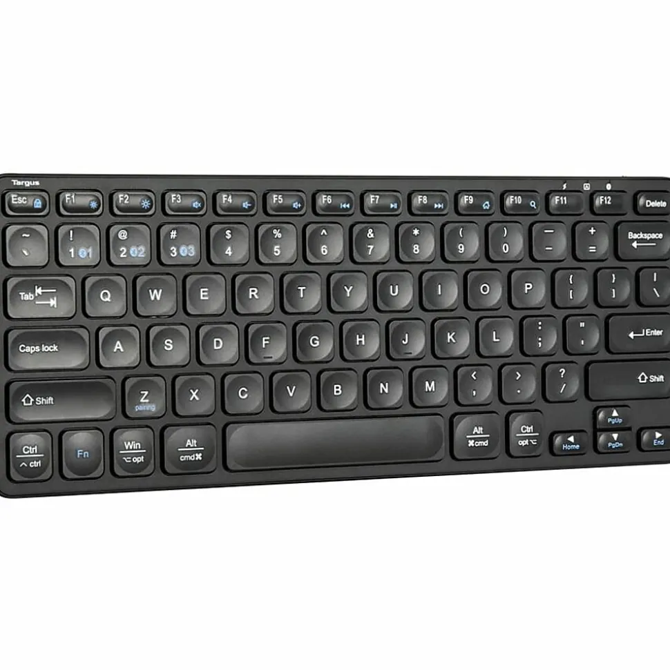 Targus® Multi-Device Wireless Bluetooth 5.1 Keyboard And Mouse Bundle, Compact, Black, AKM620AMUS