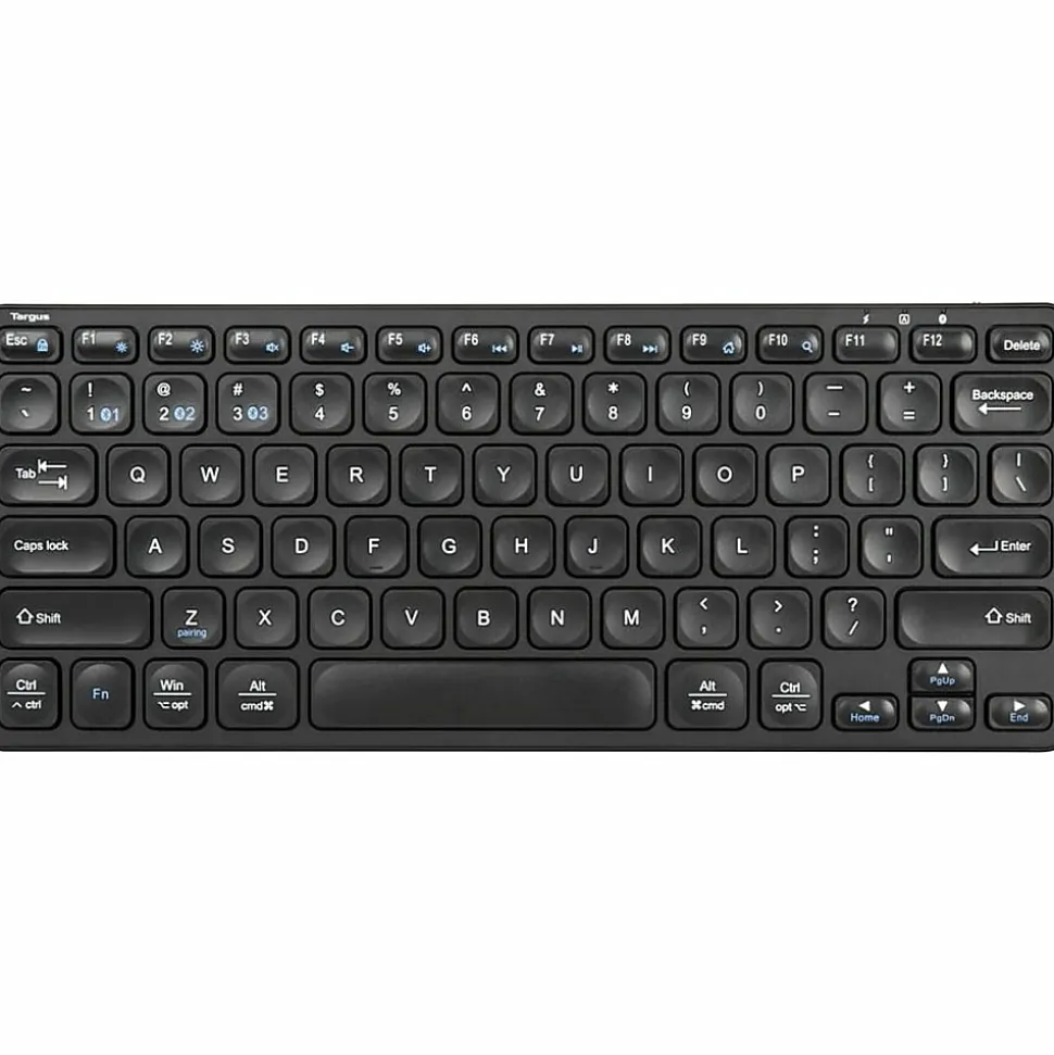 Targus® Multi-Device Wireless Bluetooth 5.1 Keyboard And Mouse Bundle, Compact, Black, AKM620AMUS