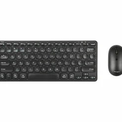 Targus® Multi-Device Wireless Bluetooth 5.1 Keyboard And Mouse Bundle, Compact, Black, AKM620AMUS