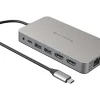 Targus® Sanho HyperDrive Dual 4K HDMI 10-in-1 USB-C Hub, Gray