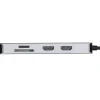 Targus® USB-C Dual HDMI™ Travel Dock, 4-1/2”H x 3”W x 7/8”D, Silver, DSU200TT