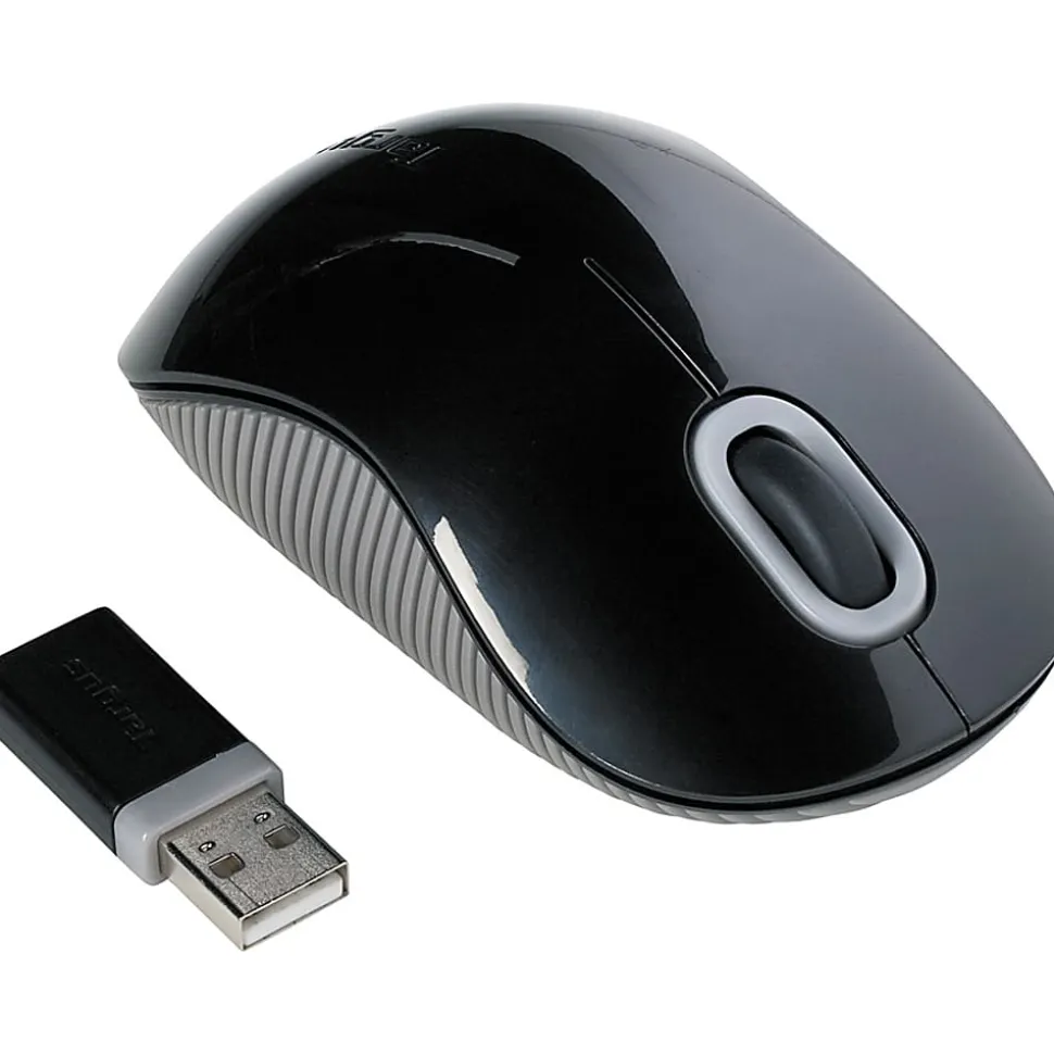Targus Wireless Optical Mouse, Full Size, Black/Gray, AMW50US