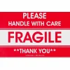 Tatco Fragile/Handle With Care Shipping Label, Rectangle, 3" x 5", Red/White, Roll of 500
