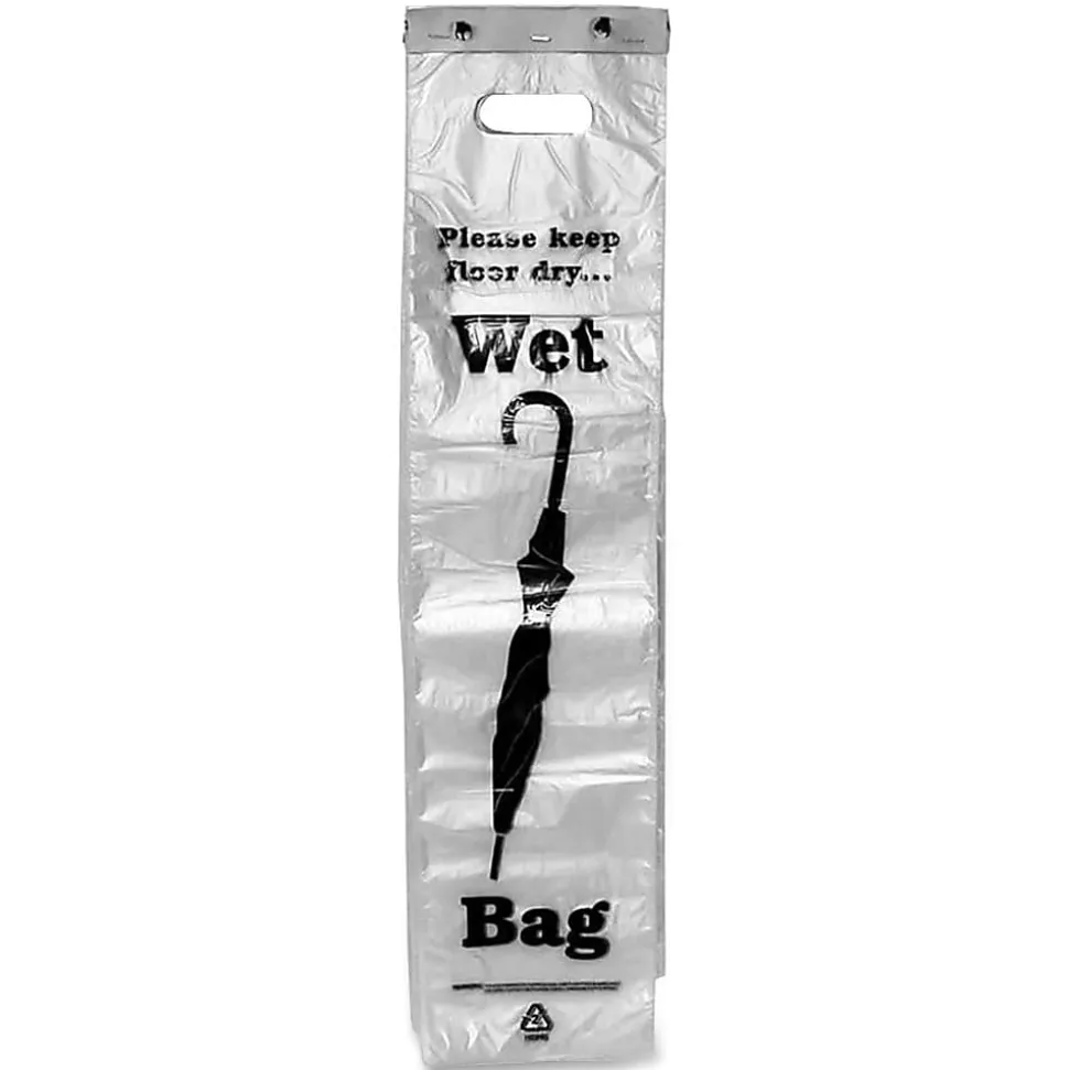 TATCO Umbrella Bags, Black/Clear, Box Of 1,000