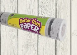 Teacher Created Resources Better Than Paper Bulletin Board Roll, 48" x 12', White Wood