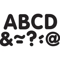 Teacher Created Resources Magnetic Letters, 2”, Black, 87 Pieces Per Pack, Set Of 3 Packs