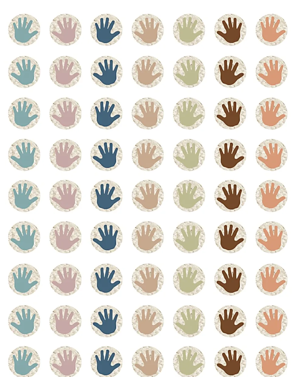 Teacher Created Resources Mini Stickers, Everyone is Welcome Helping Hands, Pack Of 378 Stickers