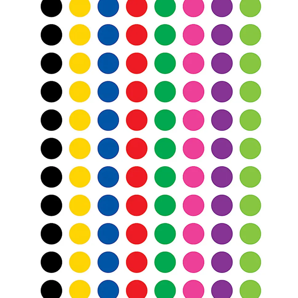 Teacher Created Resources® Mini Stickers, Colorful Circles, 1,144 Stickers Per Pack, Set Of 6 Packs