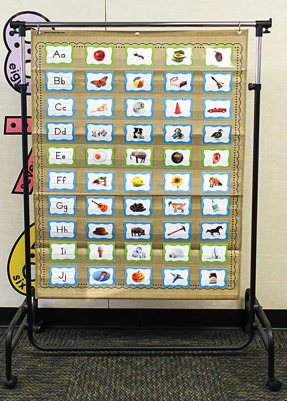 Teacher Created Resources 10-Pocket Pocket Chart, 34" x 44", Burlap