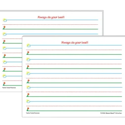 Teacher Created Resources Smart Start K-1 Writing Paper, 8-1/2” x 11”, Primary Rule, White, 100 Sheets Per Pack, Set Of 2 Packs
