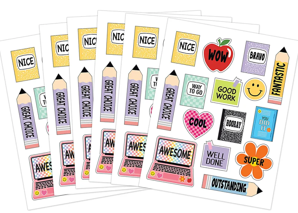 Teacher Created Resources Stickers, Cool for School, Total Qty 90