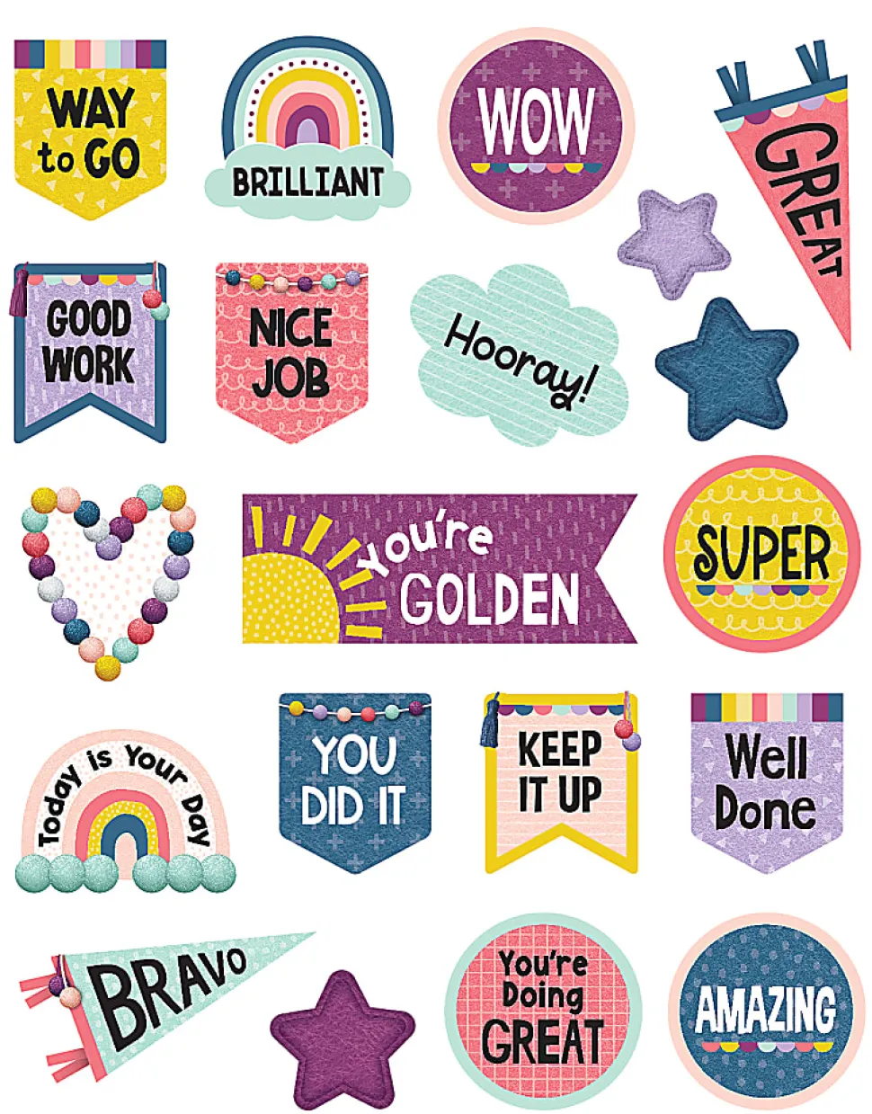 Teacher Created Resources Stickers, Oh Happy Day, Pack Of 120 Stickers