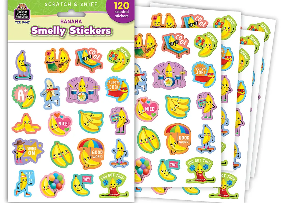 Teacher Created Resources Stickers, Scented, Assorted Designs, Total Qty 120