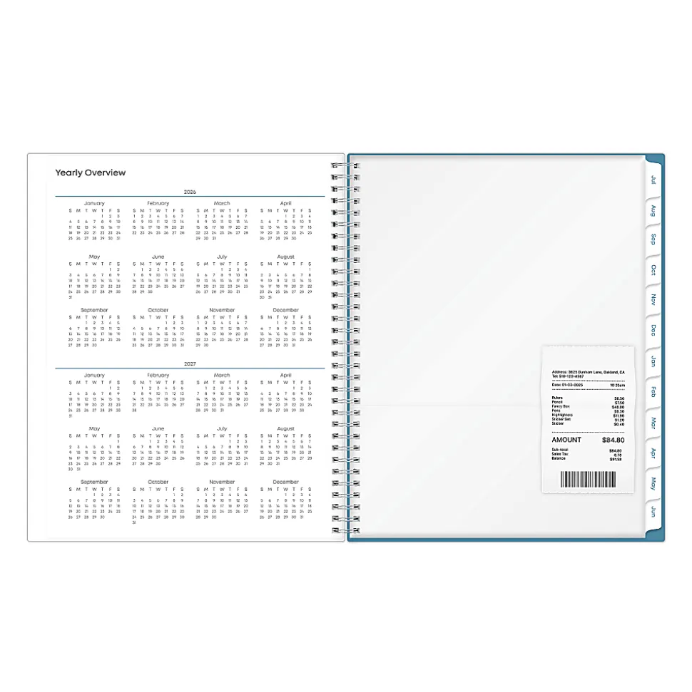 Teacher Lesson Planner BS Ditsy Dapple 8.5x11 AY26–27 W/M