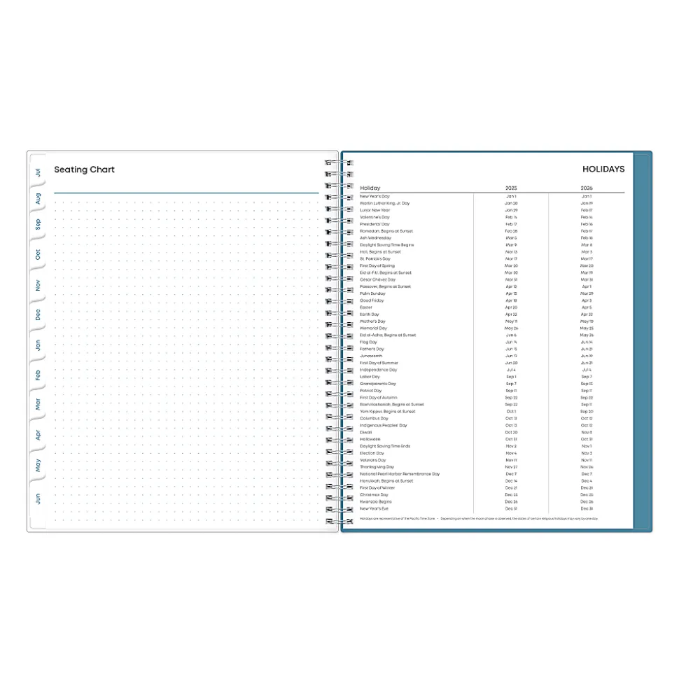 Teacher Lesson Planner BS Ditsy Dapple 8.5x11 AY26–27 W/M
