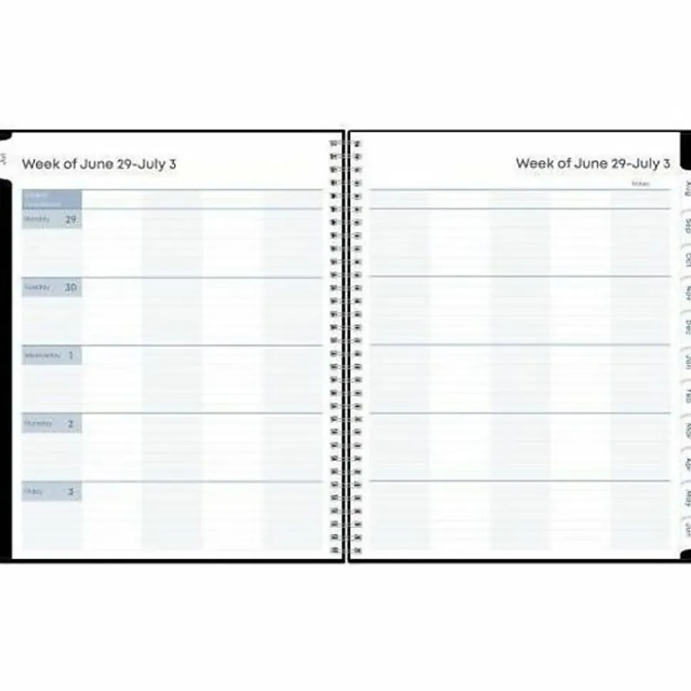 Teacher Lesson Planner BS Solid Black PP 8.5x11 AY26–27 W/M