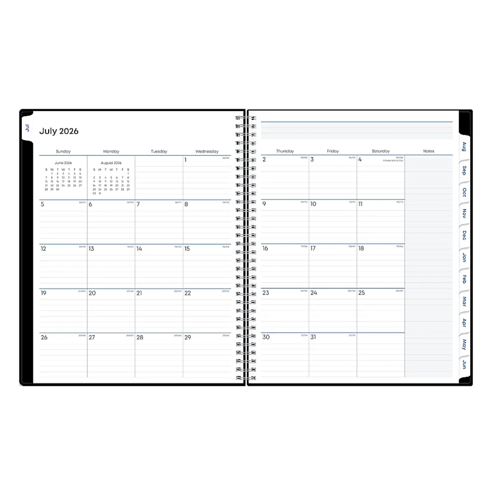 Teacher Lesson Planner BS Solid Black PP 8.5x11 AY26–27 W/M