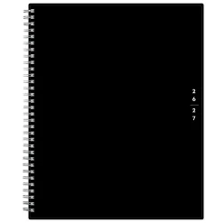 Teacher Lesson Planner BS Solid Black PP 8.5x11 AY26–27 W/M