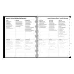 Teacher Lesson Planner BS Solid Black PP 8.5x11 AY26–27 W/M