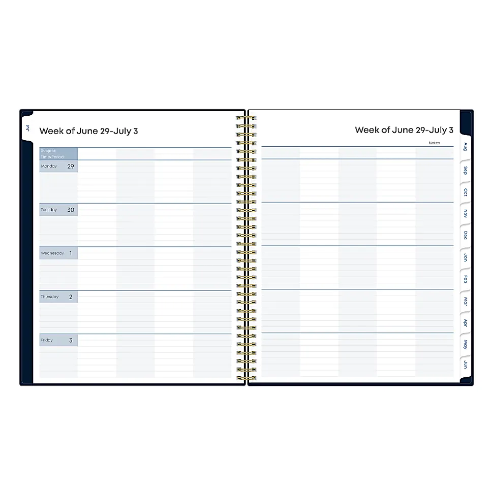 Teacher Lesson Planner BS Solid Navy PP 8.5x11 AY26–27