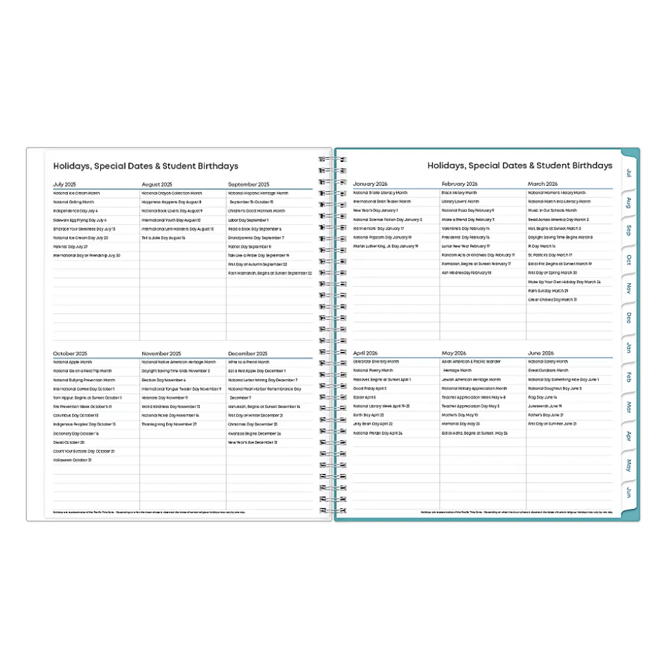 Teacher Lesson Planner BS Teacher Dots CYO 8.5x11 AY26–27