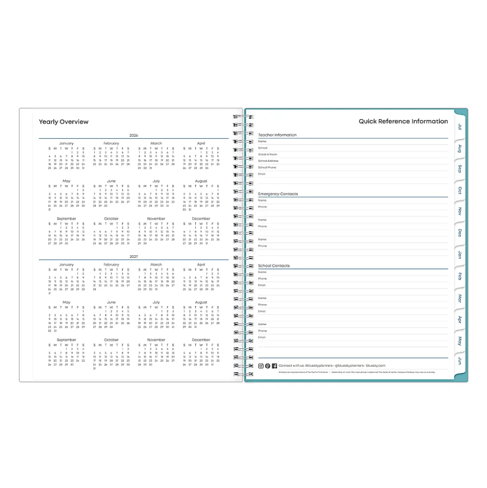 Teacher Lesson Planner BS Teacher Dots CYO 8.5x11 AY26–27