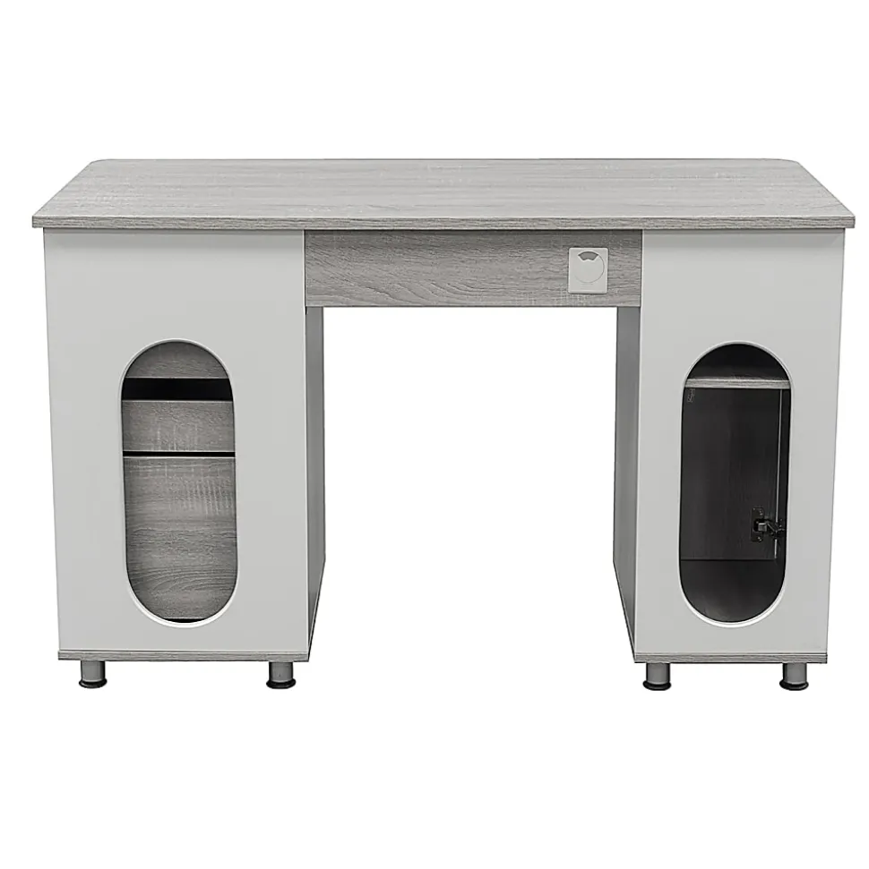 Techni Mobili Complete Workstation 48"W Computer Desk With Storage, Gray