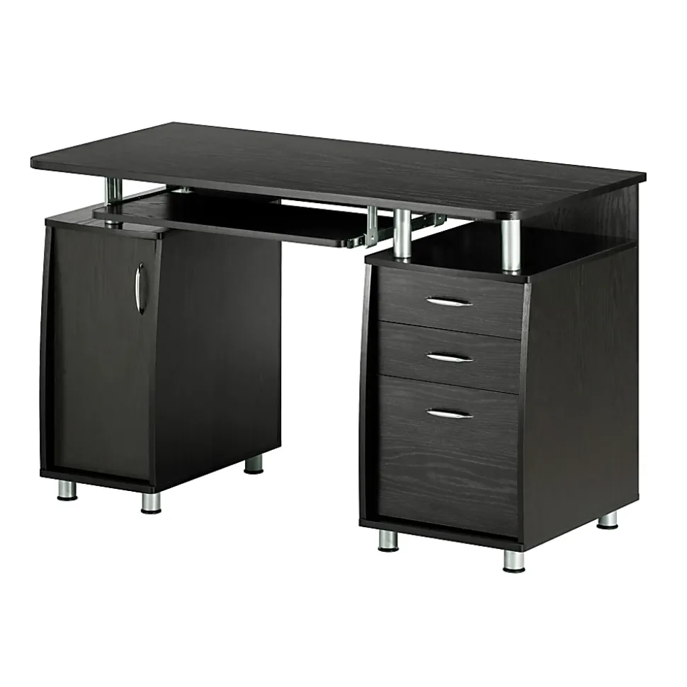 Techni Mobili Complete Workstation 48"W Computer Desk With Storage, Espresso Brown