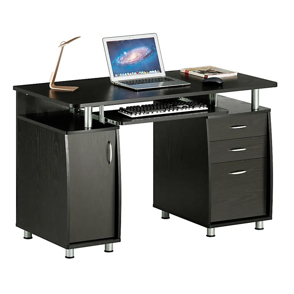 Techni Mobili Complete Workstation 48"W Computer Desk With Storage, Espresso Brown