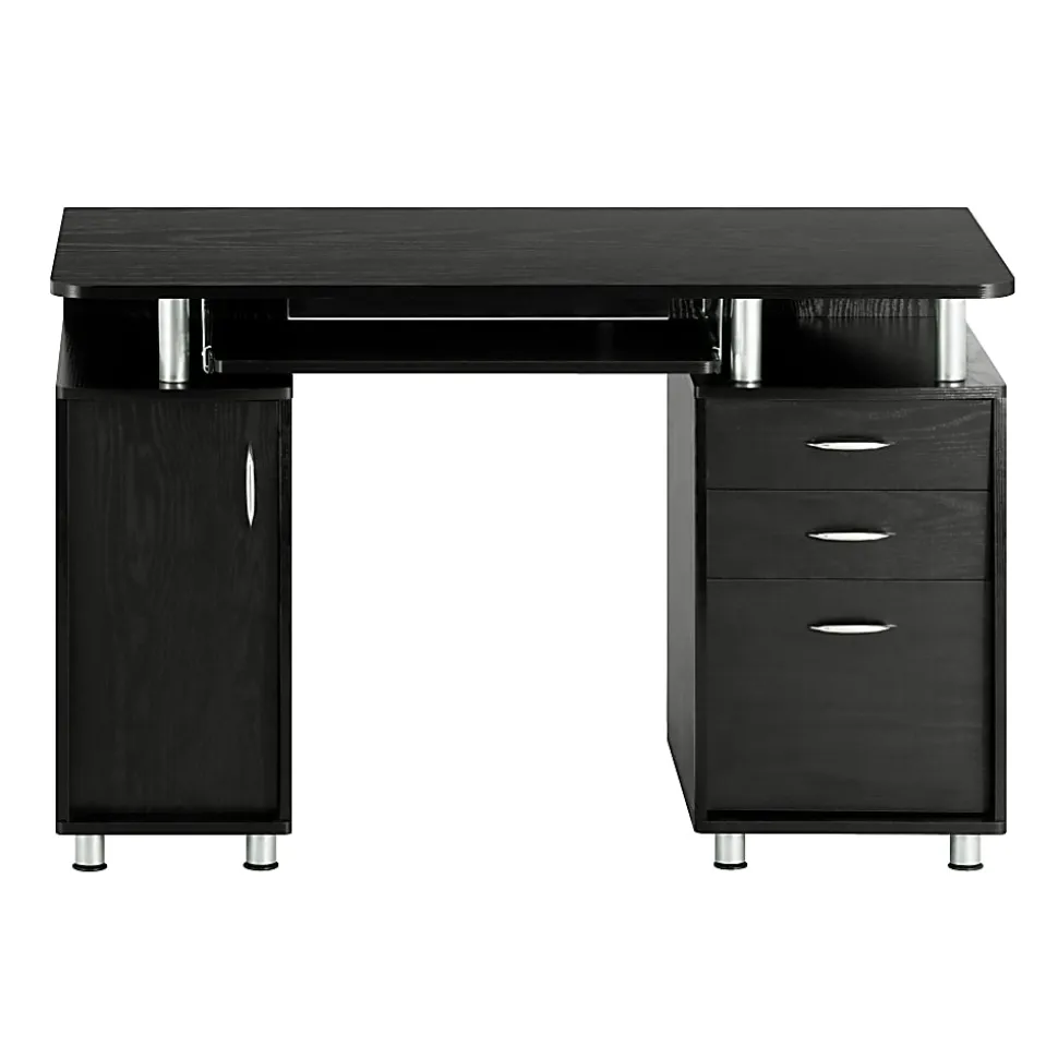 Techni Mobili Complete Workstation 48"W Computer Desk With Storage, Espresso Brown