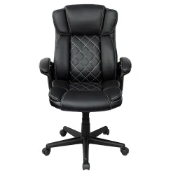 Techni Mobili Ergonomic Faux Leather High-Back Executive Office Chair, Black, Total Qty 1, RTA2025CBK